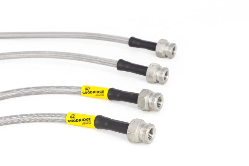Goodridge 89-91 Honda Civic/CRX (w/Rear Drum) Stainless Steel Brake Line Kit - Back View