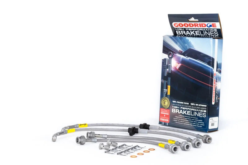 Goodridge 96-00 Honda Civic CX/DX/HX w/ Small Front Rotors SS Brake Lines - Main Product View