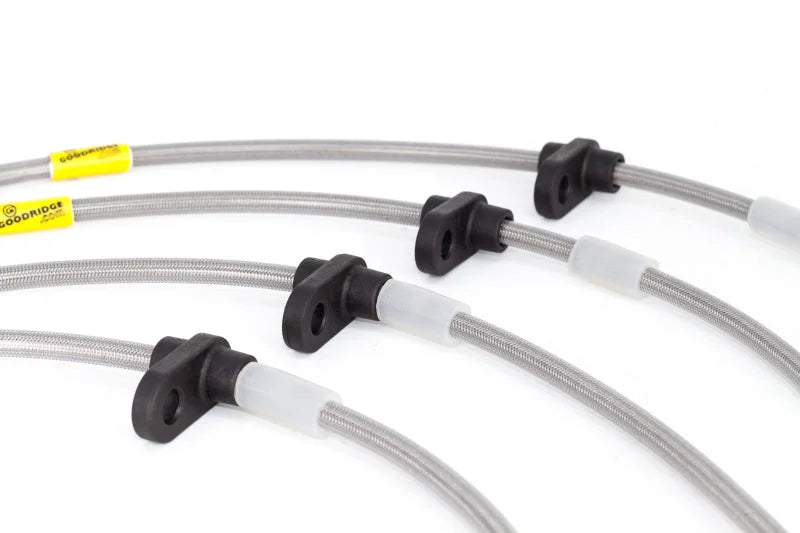 Goodridge 99-00 Honda Civic Si (w/Rear Disc) Stainless Steel Brake Line Kit - Back View