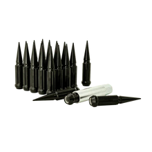 Load image into Gallery viewer, Gorilla Automotive 6 LUG 14-1.50 SPIKE LUG INSTALL KIT BLK