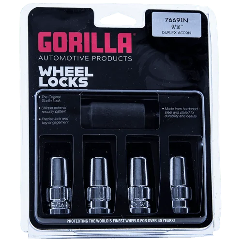 Gorilla Automotive GORILLA LOCK DUP ACORN 9/16 CHR CLAM