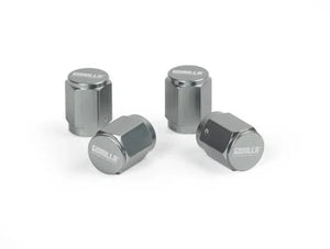Gorilla Automotive GORILLA VALVE STEM CAP ALUM GRAY 4-PACK VSC-AL-GR