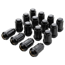 Load image into Gallery viewer, Gorilla Automotive Products (16) Lug Nuts 12-1.25mm Spline Acorn Black K4CS-12125BGR