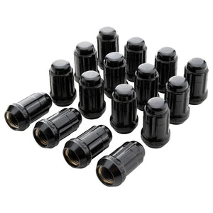 Gorilla Automotive Products (16) Lug Nuts 12-1.25mm Spline Acorn Black K4CS-12125BGR