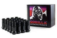 Load image into Gallery viewer, Gorilla Automotive Products 20 Lugnuts 12mm x 1.50 Black Chrome Open End 45038BC-20