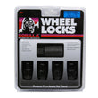 Load image into Gallery viewer, Gorilla Automotive Products 4 Wheel Locks 12mm x 1.5 Black Chrome 71631NBC