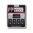 Load image into Gallery viewer, Gorilla Automotive Products Wheel Locks Acorn Black Chrome 14mm x 1.50 4Pack 71641NBC