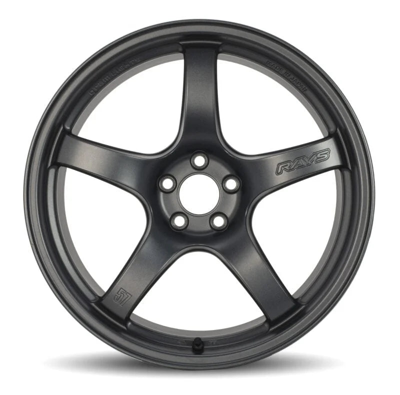 Gram Lights 57CR 18x8.5 +37 5-108 Glossy Gray Wheel - Side View