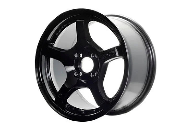 Gram Lights 57CR 18x9.5 +22 5x114.3 Gloss Black Wheel - Side View