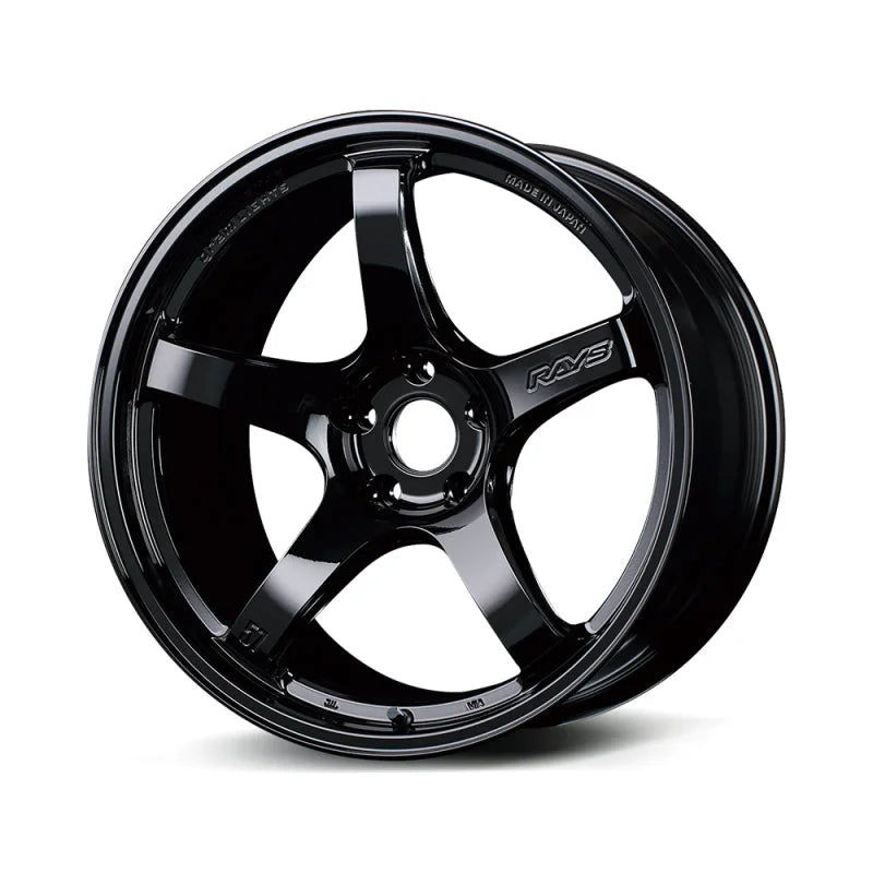 Gram Lights 57CR 18x9.5 +38 5x114.3 Gloss Black Wheel - Main Product View