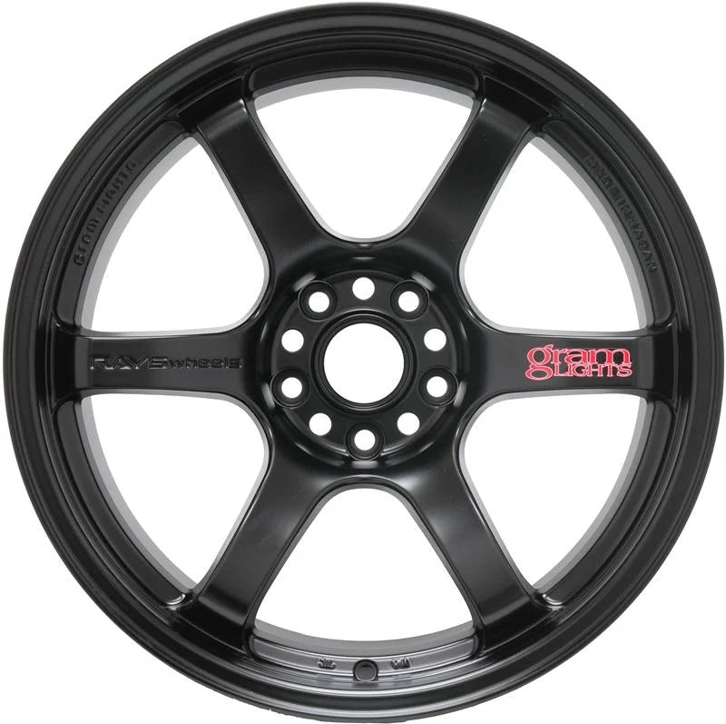 Gram Lights 57DR 17x9.0 +38 5x114.3 Semi Gloss Black Wheel - Detail View