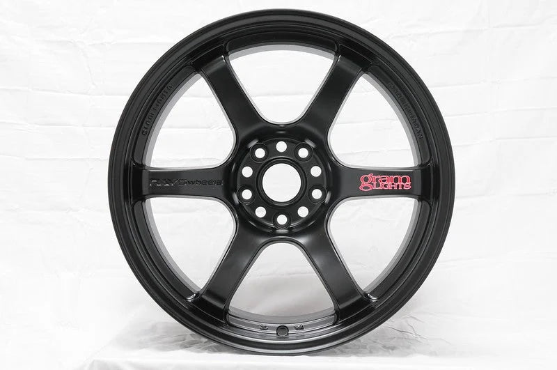 Gram Lights 57DR 19x10.5 +22 5-114.3 Semi Gloss Black Wheel - Side View