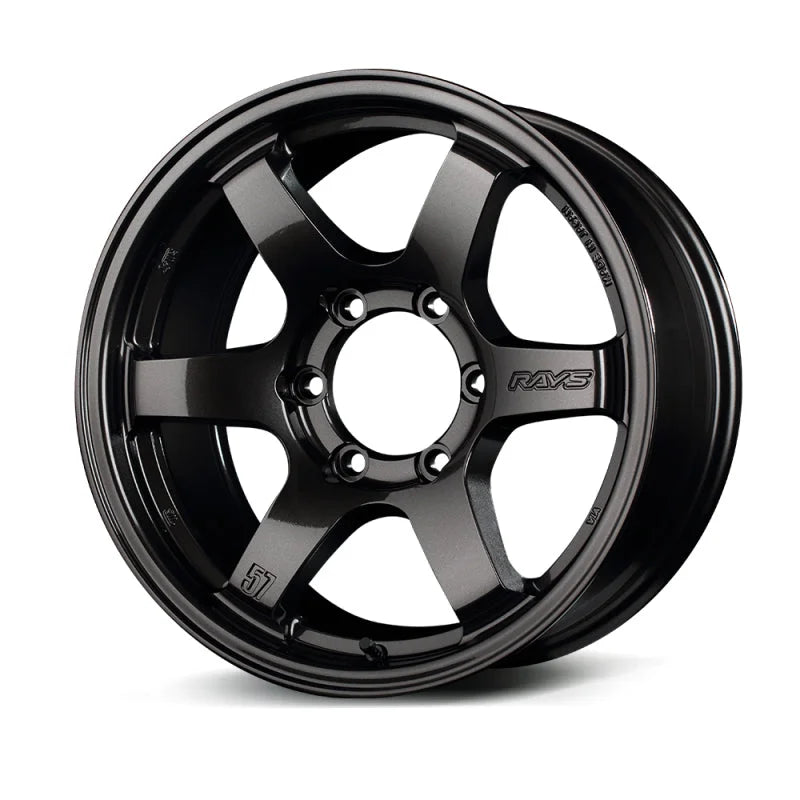 Gram Lights 57DR-X 17x8.0 +05 6-114.3 Super Dark Gunmetal Wheel - Side View