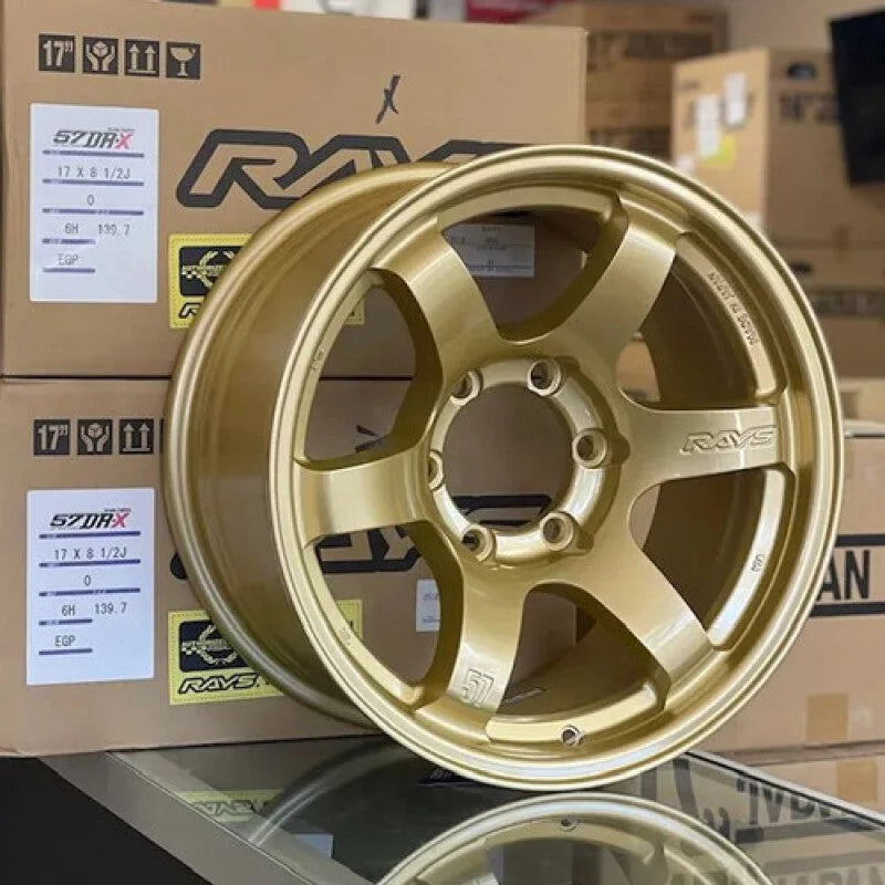 Gram Lights 57DR-X 17x8.5 +00 6-139.7 E8 Gold Wheel - Main Product View
