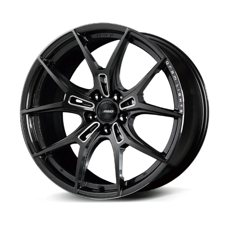 Gram Lights 57FXZ 20x9.5 +35 5-114.3 Super Dark Gunmetal & Machining Rim Edge DC Wheel - Main Product View