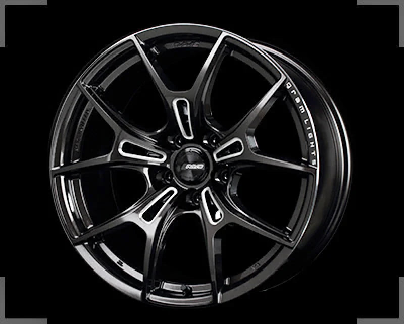 Gram Lights 57FXZ 20x9.5 +35 5-120 Super Dark Gunmetal & Machining Rim Edge DC Wheel - Side View