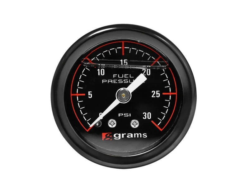Grams Performance 0-30 PSI Fuel Pressure Gauge - Side View