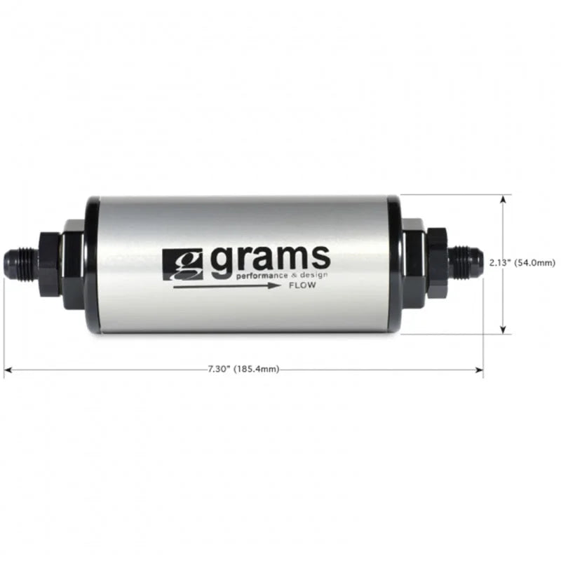 Grams Performance 100 Micron -8AN Fuel Filter - Main Product View
