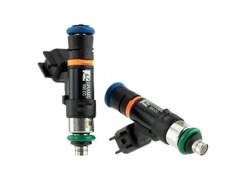 Grams Performance 79-92 Mazda RX7 / RX8 550cc Fuel Injectors (Set of 2) - Side View