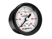 Load image into Gallery viewer, Grams Performance Universal 0-120 PSI Fuel Pressure Gauge - White Face - Main Product View