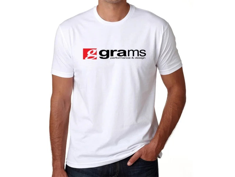 Grams Performance and Design Logo White T-Shirt - L - Main Product View