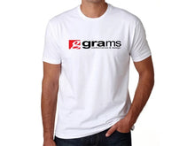 Load image into Gallery viewer, Grams Performance and Design Logo White T-Shirt - M - Main Product View