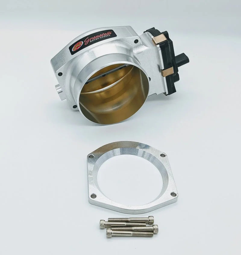 Granatelli 13-20 GM LT1/LT4/LT5 Drive-By-Wire 112mm Throttle Body - Natural - Side View