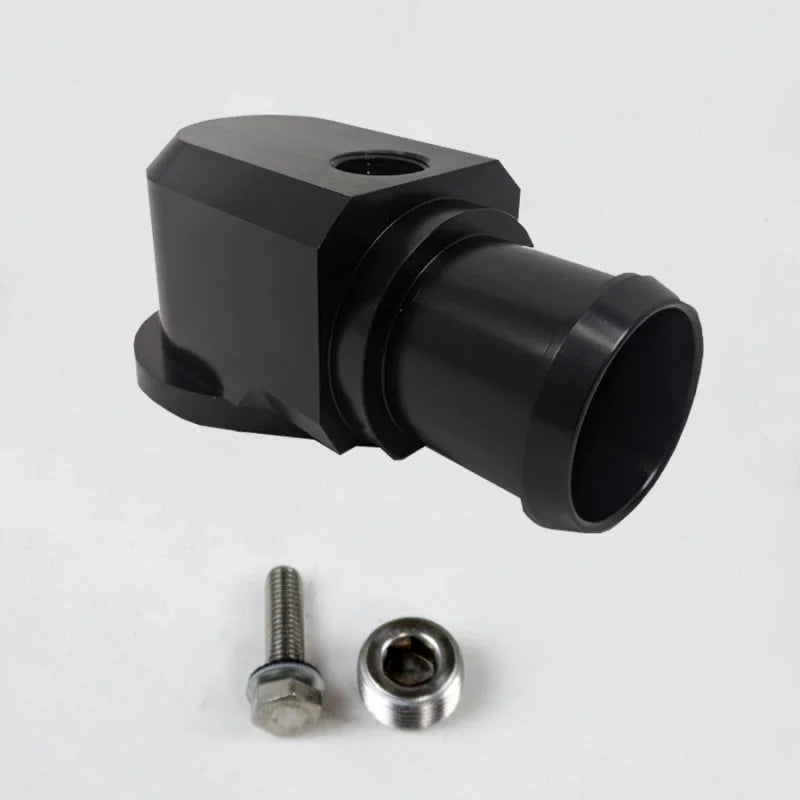 Granatelli 18-19 Jeep Trackhawk Billet Thermostat Housing- Black Powdercoat - Main Product View