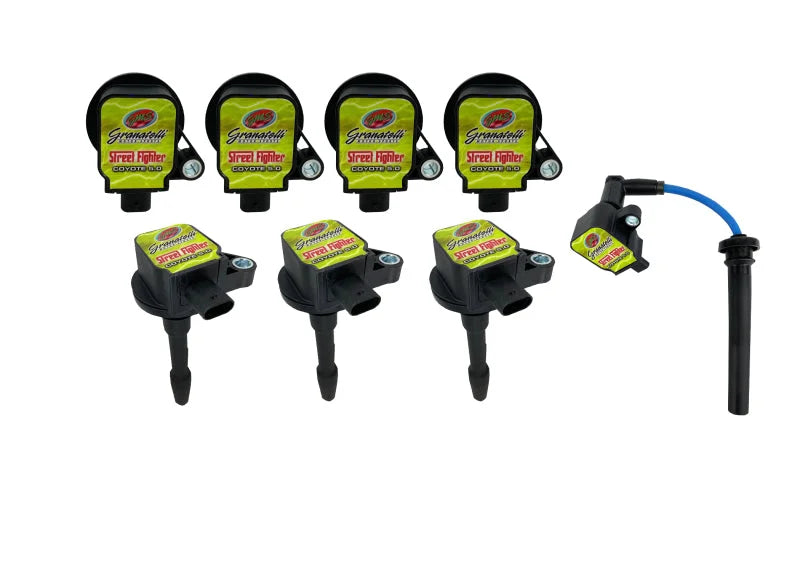 Granatelli 18-23 Ford Coyote 4V Street Fighter Coil-On-Plug Wire Conn Kit w/Coil Packs (35K Volts) - Main Product View
