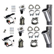 Load image into Gallery viewer, Granatelli 2.25in Alum Mild Steel Electronic Dual Slip Fit Exhaust Cutout w/Band Clamps - Main Product View
