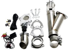 Load image into Gallery viewer, Granatelli 2.25in Aluminized Mild Steel Electronic Exhaust Cutout w/Slip Fit &amp; Band Clamps - Side View