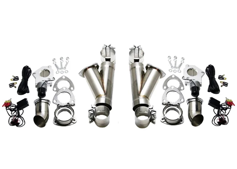 Granatelli 2.25in Stainless Steel Electronic Dual Exhaust Cutout w/Slip Fit & Band Clamp - Main Product View
