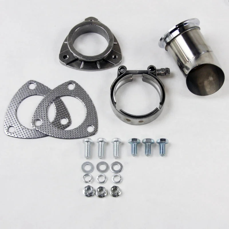 Granatelli 2.5in 304SS Turn Down w/V-Band & Gaskets - Main Product View