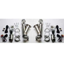 Load image into Gallery viewer, Granatelli 2.5in Aluminized Mild Steel Electronic Dual Exhaust Cutout System w/Slip Fit &amp; Band Clamp - Main Product View