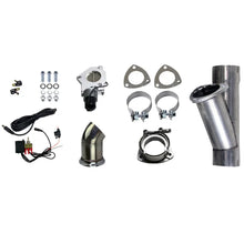 Load image into Gallery viewer, Granatelli 2.5in Aluminized Mild Steel Electronic Exhaust Cutout System w/Slip Fit &amp; Band Clamps - Main Product View