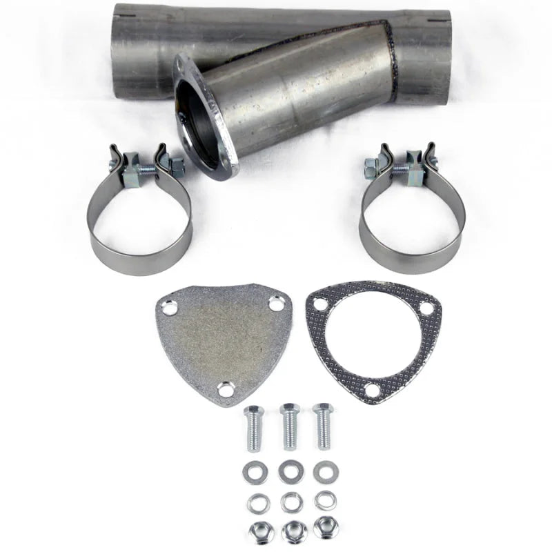 Granatelli 2.5in Aluminized Mild Steel Manual Exhaust Cutout w/Slip Fit/Band Clamp - Main Product View