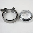 Load image into Gallery viewer, Granatelli 2.5in Flat Flanges w/V-Band Clamp - Main Product View