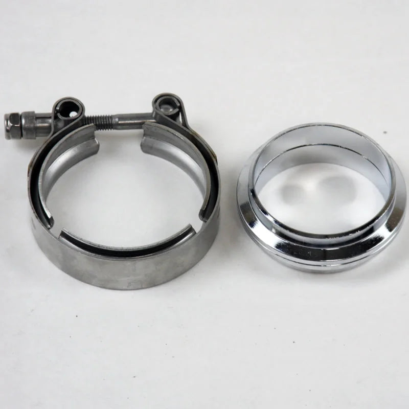 Granatelli 2.5in V-Band Mild Steel Flat Flanges w/Clamp - Main Product View