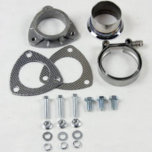 Load image into Gallery viewer, Granatelli 2.5in V-Band to Straight Connection Cutout w/Gaskets (3-Bolt) - Main Product View