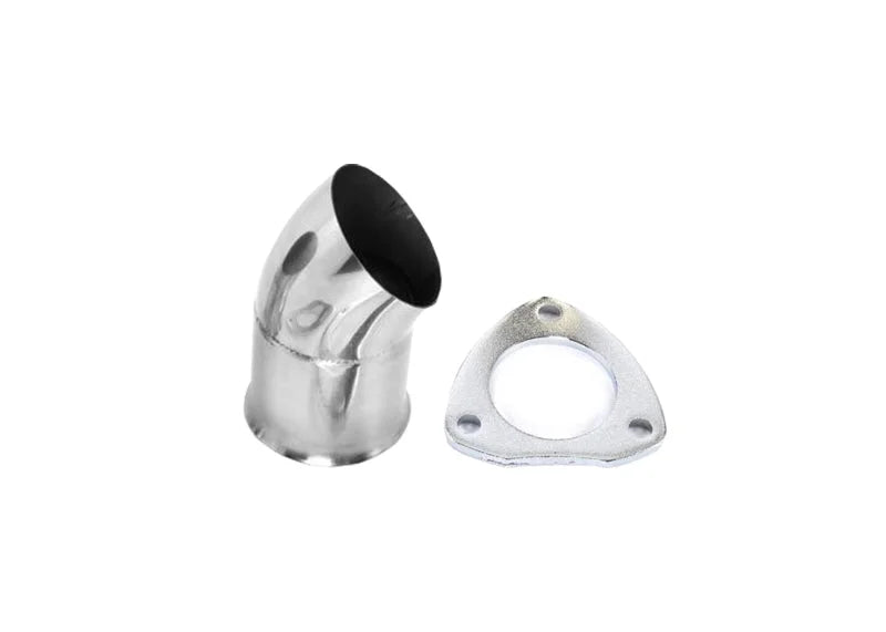 Granatelli 3.0in 304SS Turn Down w/3-Bolt Flange & Gasket - Main Product View