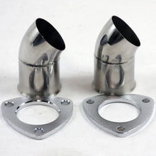Load image into Gallery viewer, Granatelli 3.0in 304SS Turn Down w/3-Bolt Flange &amp; Gaskets (Pair) - Main Product View