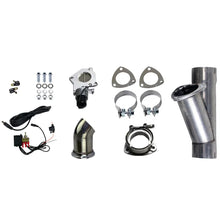 Load image into Gallery viewer, Granatelli 3.0in Aluminized Mild Steel Electronic Exhaust Cutout w/Slip Fit &amp; Band Clamps - Main Product View