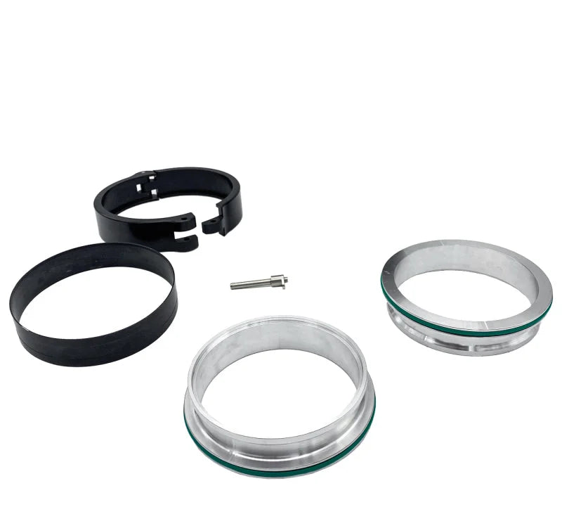 Granatelli 3.0in Dual Seal Double O-Ring Clamp Assembly - Side View
