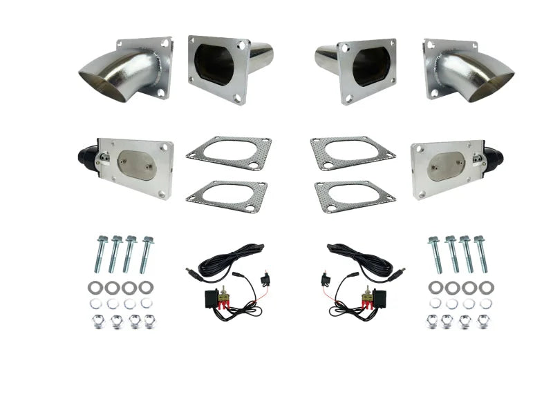 Granatelli 3.0in Oval Stainless Steel Electronic Dual Exhaust Cutout - Main Product View