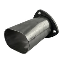 Load image into Gallery viewer, Granatelli 3.0in Round to 3.0in Oval Exhaust Adapter w/Floating 3 Bolt Header Flange - Main Product View
