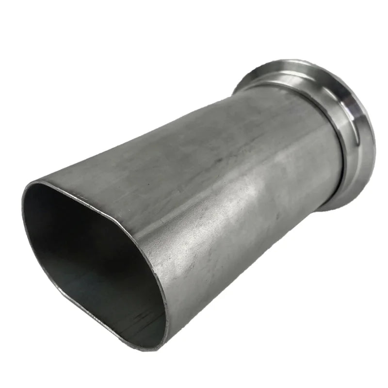 Granatelli 3.0in Round to 3.0in Oval Exhaust Adapter w/V-Band - Main Product View