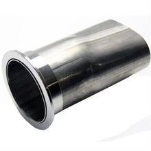 Load image into Gallery viewer, Granatelli 3.0in Round to 3.0in Oval Exhaust Adapter w/V-Band - Side View