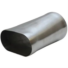 Load image into Gallery viewer, Granatelli 3.0in Round to 3.0in Oval Weld In Exhaust Adapter - Side View