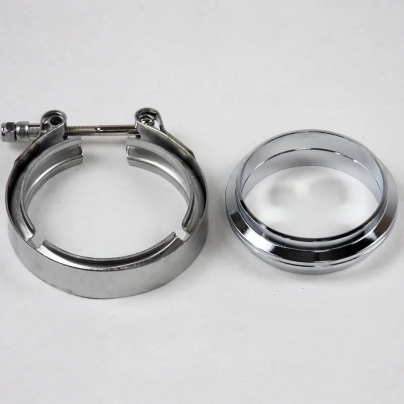Granatelli 3.0in V-Band Mild Steel Flat Flanges w/Clamp - Main Product View