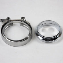 Load image into Gallery viewer, Granatelli 3.0in V-Band Mild Steel Flat Flanges w/Clamp - Main Product View